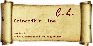 Czinczár Lina névjegykártya